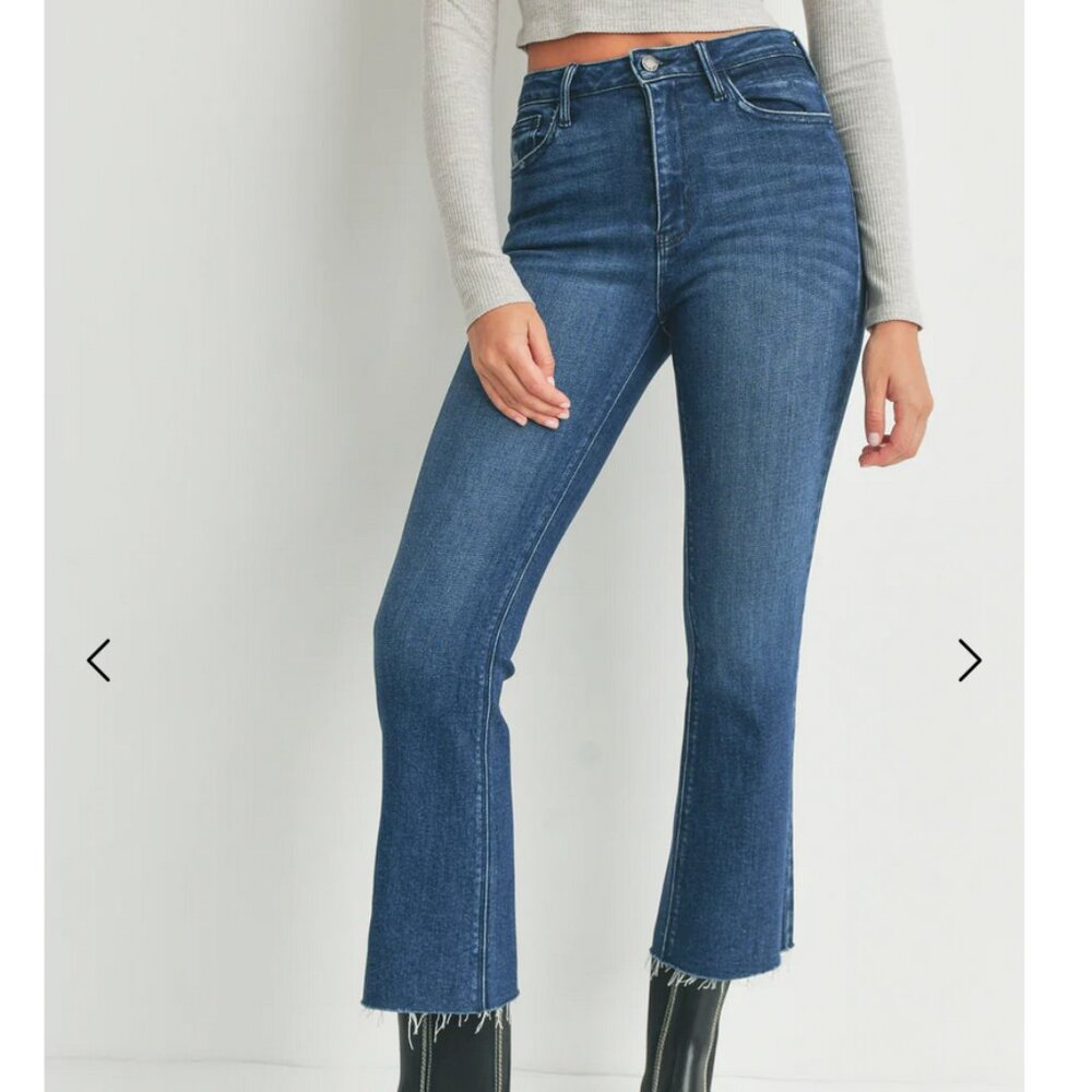 Just Black Denim Cropped Demi Flare